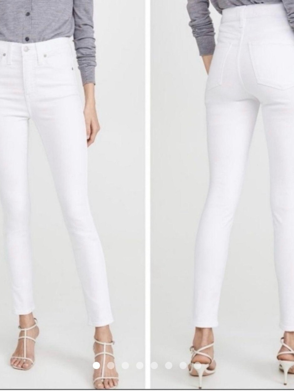 Madewell White 10” High-Rise Skinny Jeans